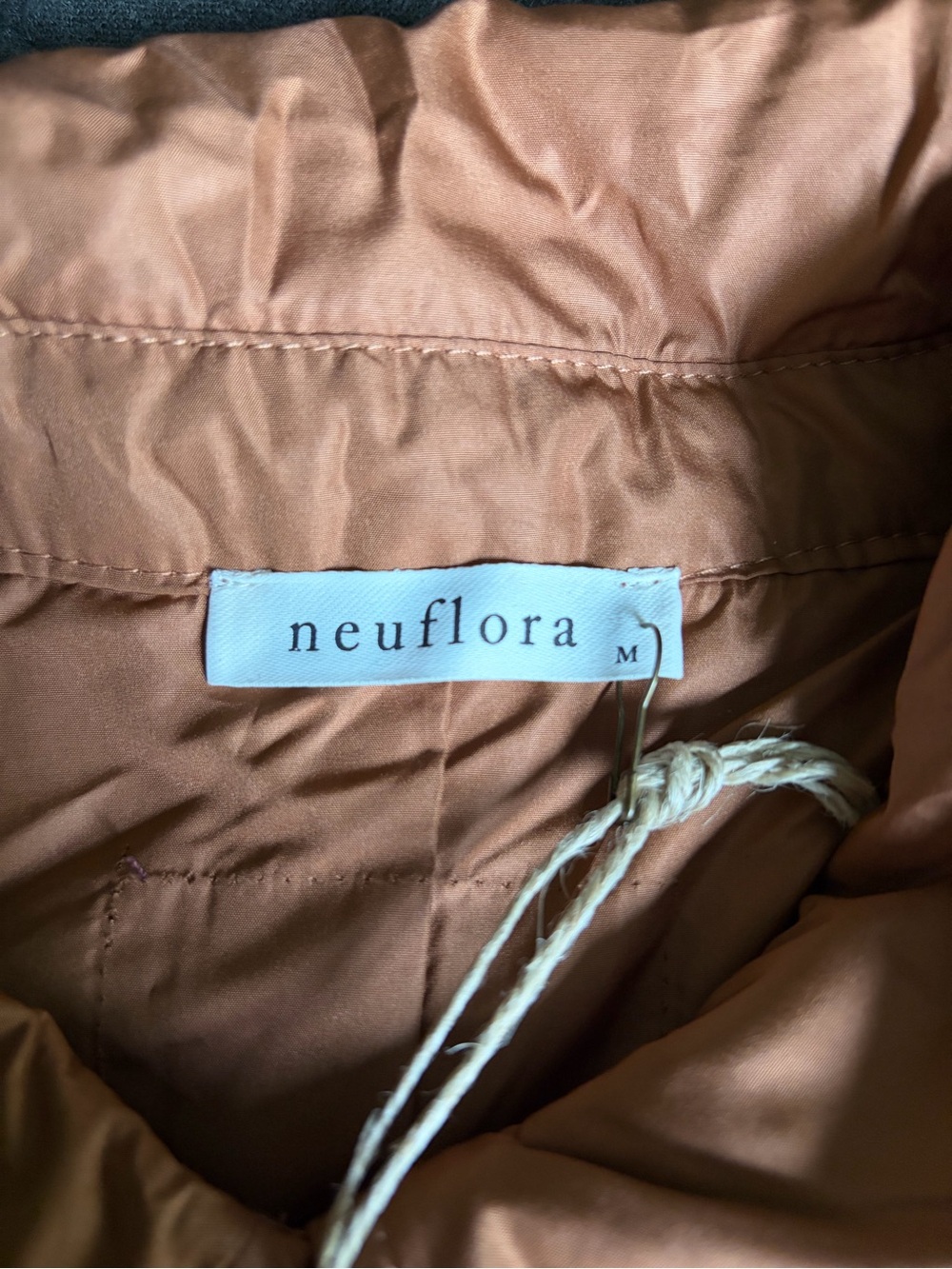 Quilted Button-Front Bomber Jacket in Rust - Picture 2 of 4